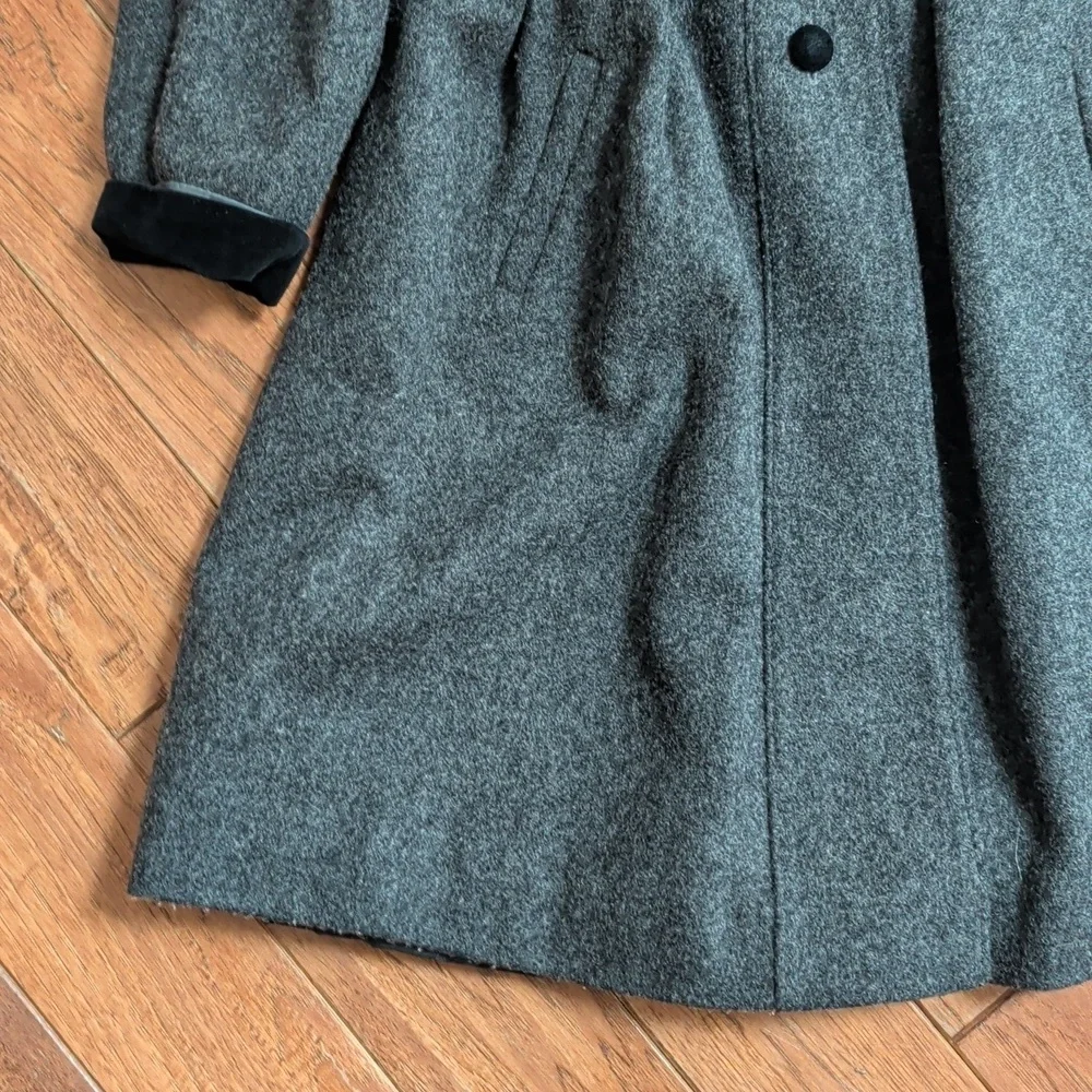 Rothschild Charcoal Coat with Black Velvet Accents